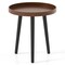 Compact Wooden Tray Side Table Round End Table for Sofa or Bed